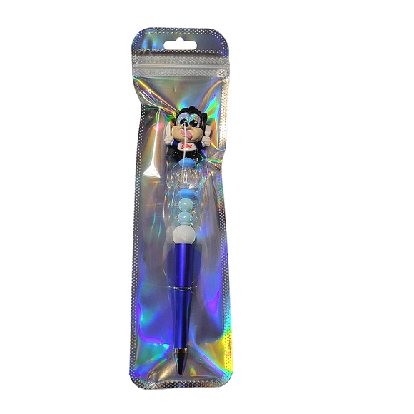 Disney Doorables P.J. Pete Custom Beaded Ballpoint Twist Pen Topper Blue - Picture 4 of 6